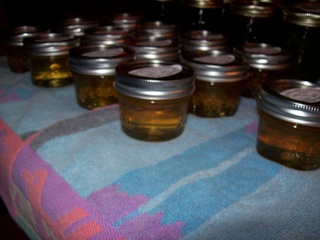 Lemon balm and basil jelly